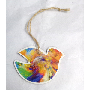 การตกแต่งนกสีรุ้งทำจากไม้ในต้นคริสต์มาสเครื่องประดับแขวนตกแต่งงานฝีมือเครื่องประดับคริสต์มาส - Product Image 1