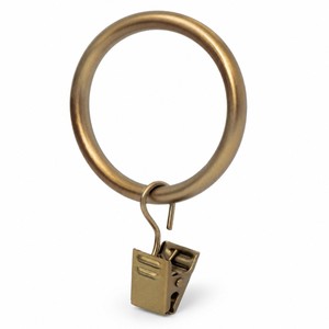 Anneaux <span class=keywords><strong>de</strong></span> fixation pour rideaux en métal Ivilon - Lot <span class=keywords><strong>de</strong></span> 14, or chaud, 1,7 pouces, pour panneaux - Product Image 5