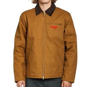 Chaqueta de trabajo de lona personalizada OEM lavada Vintage para hombre, ropa de calle informal, moda para exteriores, chaqueta de invierno con diseño de cuello vuelto clásico - Product Image 2