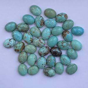 12มม. 16มม. หินธรรมชาติสีเขียวเทอร์ควอยส์เรียบทรงวงรีทรงหลวมอัญมณีพื้นเมืองหินกึ่งมีค่าท็อปอเมริกัน - Product Image 4