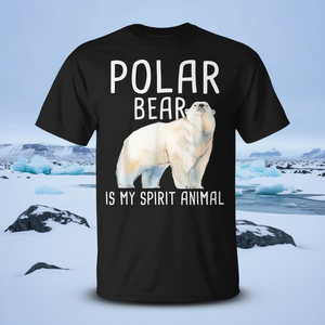 T-shirt pour Amateurs de Faune Sauvage et Agents de Conservation du Zoo, avec l'Ours Polaire Mon Animal Spirituel - pour Promotions - Product Image 3