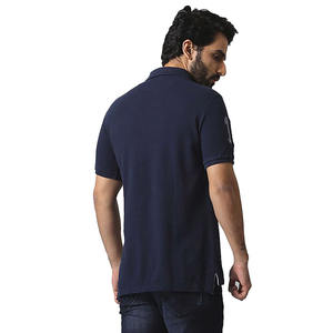 Polo slim haut de gamme pour hommes, décontracté, demi-manches, logo brodé à la mode, respirant, tricoté, haut en coton - Product Image 5