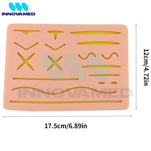 Almohadilla de Práctica de Sutura de Silicona de Grado Médico de 3 Capas con Heridas Precortadas, Entrenamiento Quirúrgico Manual para Estudiantes, Reutilizable - Product Image 3