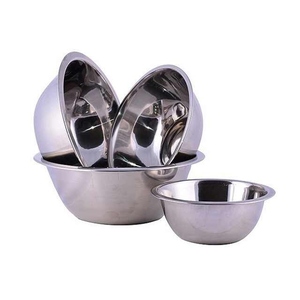 Cuenco de acero inoxidable de calidad superior para uso en cocina y mesa Cuenco DE SERVICIO DE METAL duradero y elegante - Product Image 4