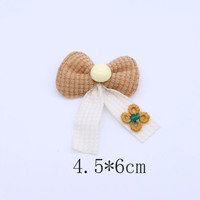 En gros, appliques et patchs animaux rembourrés en tissu, motifs chat et ours avec nœuds mignons, pour pinces à cheveux DIY, vêtements, sacs, chaussures et accessoires de loisirs créatifs