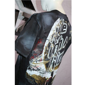 T-shirt vintage délavé à l'acide T-shirt streetwear surdimensionné unisexe Chemise en coton avec logo personnalisé Fournisseur OEM - Product Image 5