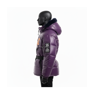 Chaqueta acolchada con estampado de logotipo personalizado para hombre, abrigo cálido con panel de camuflaje de tela de nailon de alta densidad para hombre, venta al por mayor - Product Image 5