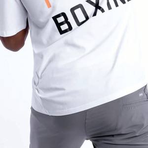 Camiseta unisex personalizada para hombres y mujeres 100% algodón ligero cuello redondo de gran tamaño impresión personalizada y bordado diseño liso - Product Image 4