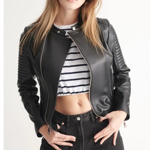 OEM Mejor diseño de cuero genuino Chaquetas Precio al por mayor Mujeres chaquetas de cuero Hot Llegada Chaquetas de cuero - Product Image 1