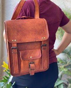 Sac à dos en cuir marron pour femmes, 2 en 1, personnalisé, avec Logo, promotion - Product Image 3