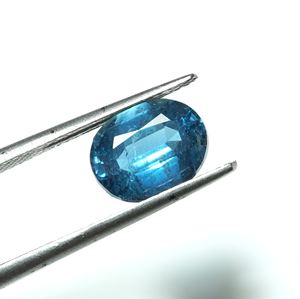 Cianita natural de color aguamarina, piedra preciosa facetada de corte ovalado, cianita facetada elegante con forma ovalada - Product Image 3