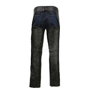 ขายส่งหนังผู้ชายคุณภาพสูง Chaps พิมพ์โลโก้ที่กําหนดเองราคาถูกหนัง Chaps - Product Image 6