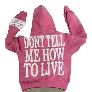 Sudadera con capucha unisex de algodón y poliéster para hombre y mujer, ropa informal de invierno con logotipo bordado impreso digital personalizado - Product Image 4