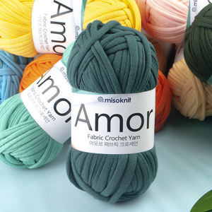 Misoknit AMOR Mejor venta de hilo de camiseta mezclado con técnica de corte y estiramiento Fácil y cómodo de trabajar con patrón crudo - Product Image 4