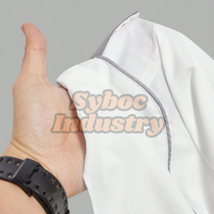 Blouse de laboratoire dentaire blanche pour femmes blouse de laboratoire de docteur en coton respirant de style à manches longues pour femme - Product Image 6