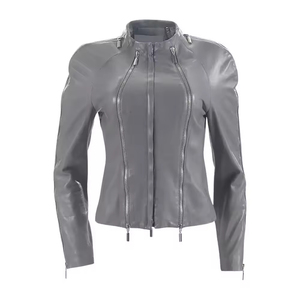 Genuine <b>Women</b> <b>Leather</b> <b>Jacket</b> With Universal Design Providing Clean Finish And Versatile Fit <b>For</b> All Wardrobe Preferences - Product Image 4