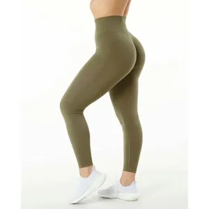 Tela de Punto con Costuras Personalizada OEM 2023, 51% Poliamida, 38% Poliéster, 11% Elastano, Cintura Alta Ajustada, Transpirable para Mujer - Product Image 5