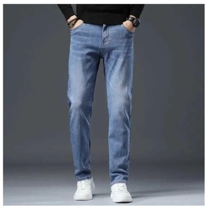 Jeans diseñador para hombre jeans pintura High Street Fashion alta calidad negro perforado letra slim fit elástico pequeño pie jeans - Product Image 3