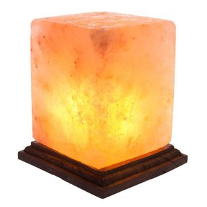 GMP Recognized Cube Shaped Himalayan Salt <b>Lamp</b> Set Organic Carved Natural Crafts Complete Package with Electric Cord and Bulb - Product Image 3