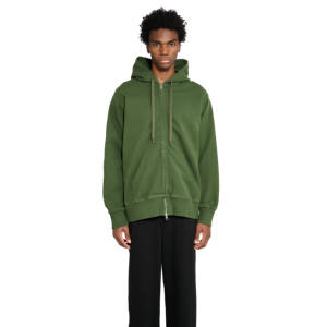 Pull à capuche pour homme 100% coton personnalisable Sweatshirt à fermeture éclair surdimensionné avec soleil délavé en détresse Streetwear vintage pour l'hiver - Product Image 1