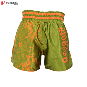 กางเกงต่อยมวยสำหรับผู้ชายดีไซน์ของคุณเองกางเกงมวยไทยขาสั้นแบบไทยกางเกงศิลปะการต่อสู้แบบปากีสถาน - Product Image 5