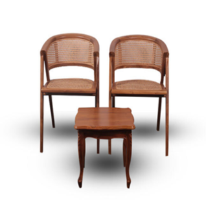 Chaise de canne en bois massif de qualité supérieure avec canapé, meubles, ensemble de canapés pour extérieur, intérieur, jardin, patio, salon, maison, hôtel, banquet, pas cher - Product Image 5