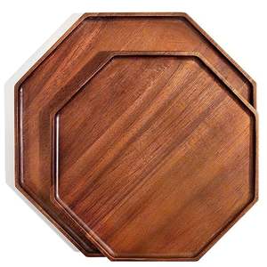 Bandeja DE SERVICIO DE MADERA personalizada hecha a mano, forma decorativa para uso en el hogar, hotel, restaurante - Product Image 2