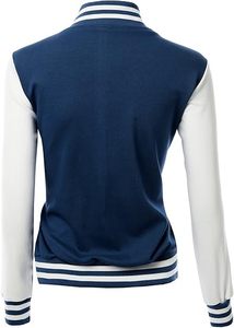 Femmes Baseball Style Lycée Letterman Veste Sur Mesure Varsity Veste Broderie OEM Teint Laine Coupe-Vent - Product Image 5