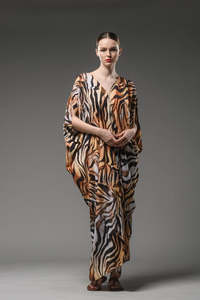 Boho ชุดเดรสคาฟตันย้อมสีด้วยมือแบบใหม่สุดชิคชุดเดรสปาร์ตี้ผ้าเรยอนคอวีเรียบง่ายสไตล์ฤดูร้อนชุดใส่ริมชายหาด - Product Image 4