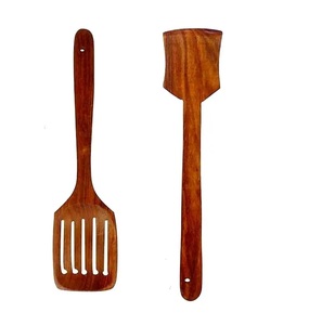 Venta al por mayor de herramientas de cocina de madera de teca natural baratas personalizadas, cucharas de madera, espátula, utensilios de cocina, juegos de utensilios - Product Image 3