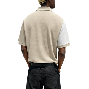 Polo de Punto Texturizado para Hombre, Manga Corta, Cuello Polo, Camisa Casual de Golf para Verano, Transpirable, Estilo Piqué, Moda Masculina para Uso Diario - Product Image 2
