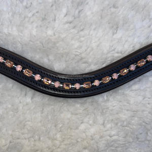 Zafiro Azul y Claro 4-Row Horse Browbands Brida de cuero Browbands para productos de caballo - Product Image 1