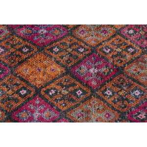 Vintage Turkish <b>Rug</b>, 2.1x12.8 ft Herki <b>Rug</b>, Orange <b>Runner</b> Floral <b>Rug</b> - Product Image 5