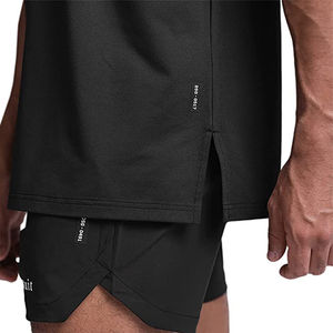 Camisetas atléticas de alta calidad para hombres, camisetas informales de manga corta para entrenamiento de gimnasio, ropa de calle con diseño de estampado holgado a la moda - Product Image 4