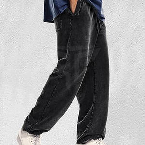 2025 nouveauté à la mode décontracté hommes lavage à l'acide pantalon 100% coton respirant écologique polaire confortable meilleure vente - Product Image 2
