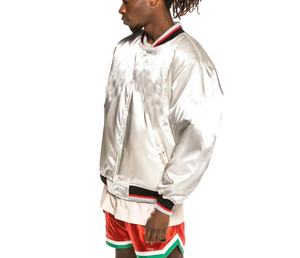 Chaquetas universitarias de satén para hombre Vintage de alta calidad, chaqueta de estilo béisbol con capucha de poliéster 100% para hombre - Product Image 3