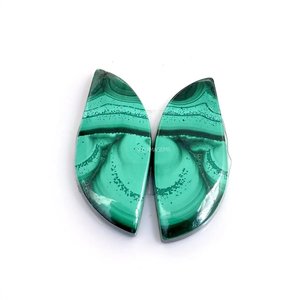 Vente en gros de lot de boucles d'oreilles cabochon en malachite naturelle verte avec pierres précieuses en forme de mélange pour la fabrication de bijoux - Product Image 6