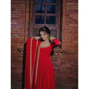 เสื้อผ้าอินเดียปากีสถานแบบลำลองใหม่ชุดปาร์ตี้ปากัสชุดปักลายลูกไม้หนักไมโครหนักย้อนกลับได้ - Product Image 1