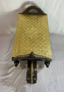Handmade Wooden Horse Shape Side Table With Gold Inlay Traditional Ethnic Home Decor Bedroom Furniture For Home Hotel - Product Image 6