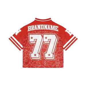 Camisetas de fútbol americano personalizadas con cuello en V sublimación Boxy Jersey uniforme de fútbol americano Jersey de fútbol americano - Product Image 4