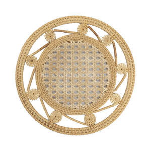 Napperons ronds en rotin durables pour fête/mariage ustensiles de cuisine Table décoration de la maison prix de gros - Product Image 1