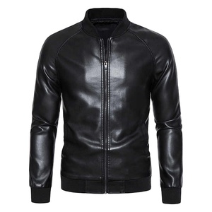 OEM Custom Design Autumn Winter Fashion Motorcycle Jacket Coat Male Business <b>Black</b> Leather Jackets 2026 - Product Image 4