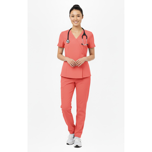 Conjunto de uniforme médico ligero para enfermeras, uniforme de dos piezas de tela transpirable duradera para uso hospitalario y clínico, conjuntos de uniformes médicos - Product Image 1