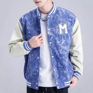 Último diseño de chaqueta azul Varsity para hombre Letterman College Bomber Varsity chaqueta para hombre de béisbol chaqueta Varsity de invierno para hombre - Product Image 5