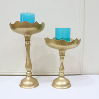 Bougeoir en verre et métal doré avec votive pour la décoration intérieure Noël Diwali mariage indien cadeaux de retour