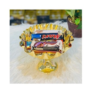 Juego de 2 servidores de tuercas de servidor de chocolate islámico de metal servidor dulce de forma redonda de calidad superior para uso en bodas - Product Image 5