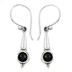 Pendientes de Ónice Negro con Baño de Oro de 18K para Mujer, Regalo de Boda - Product Image 1