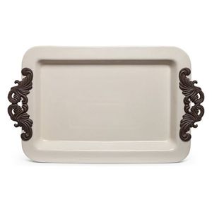 2023 Bandeja de calidad superior Cursiva Estilo nórdico Metal Respetuoso con el medio ambiente Bandejas de servicio personalizadas con patrón de logotipo Bandeja de mesa única - Product Image 1