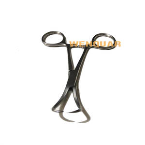 Pinza para Toallas de Acero Inoxidable Backhaus Alemania, Manual, Tamaño 4.25 Pulgadas, 1/1 Perforaciones, Fabricación de Primera Calidad, Curvada, 11 cm - Product Image 1