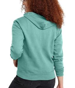 เสื้อฮู้ดแขนยาวแบบสวมหัวมีซิปสำหรับผู้หญิงเสื้อฮู้ดแบบลำลองสำหรับฤดูหนาวผ้าคอตตอนขนแกะแบบกำหนดเอง - Product Image 2